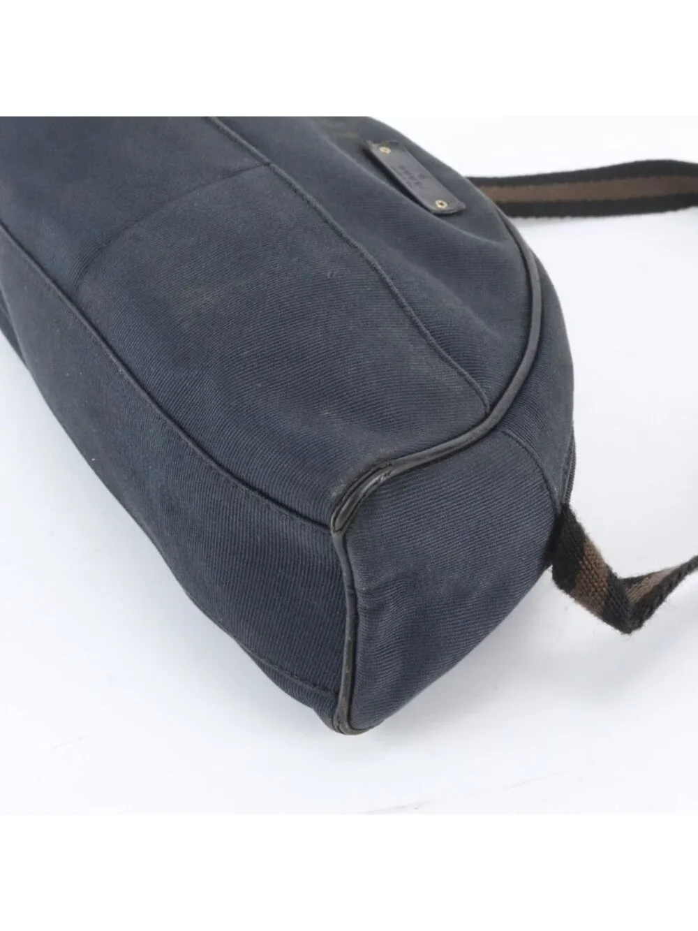 Gucci Leather Canvas Shoulder Bag Hand